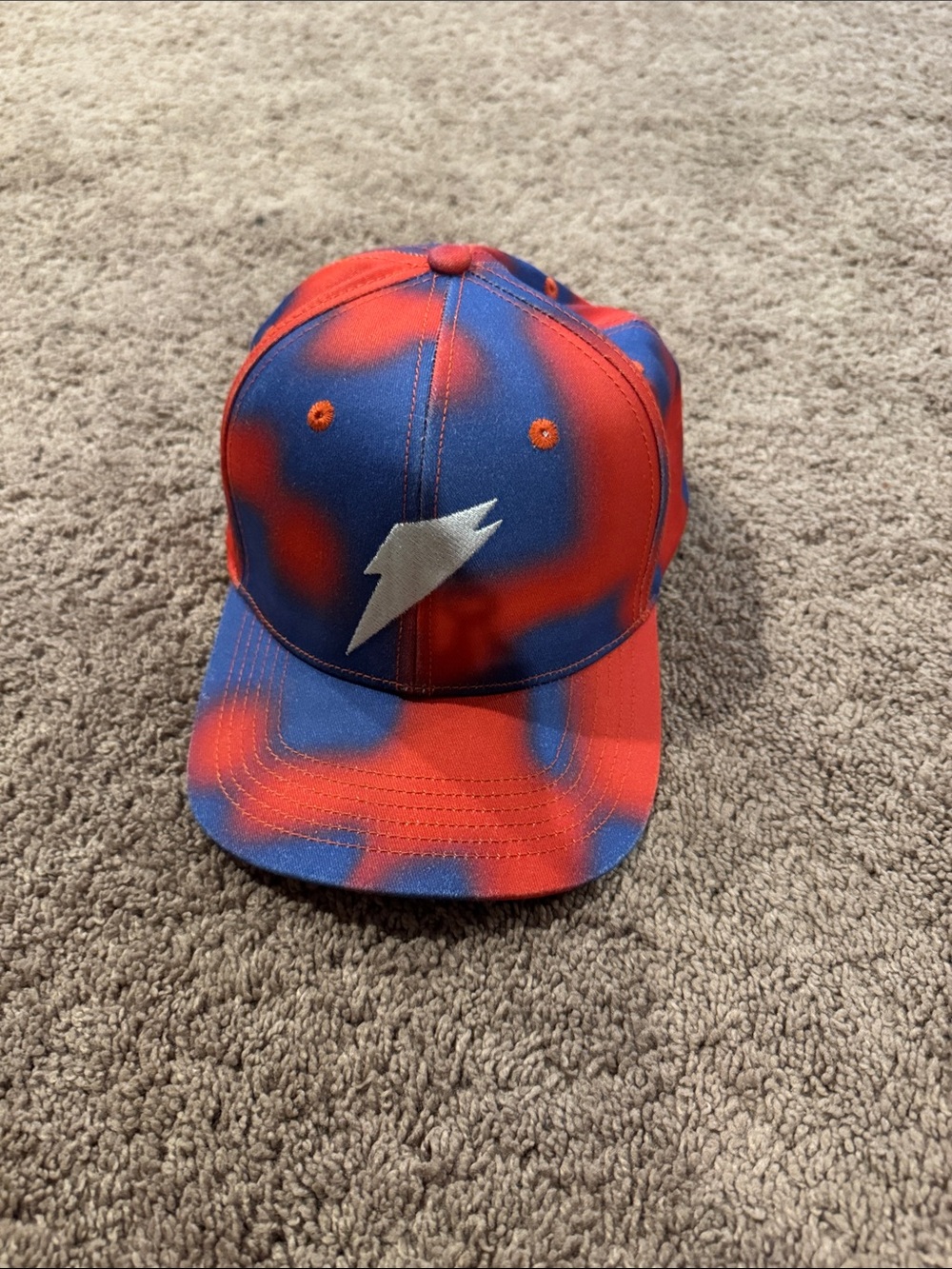 Gatorade Red & Blue Lightning Cap/hat trucker style tie dyed adjustable NWOT
